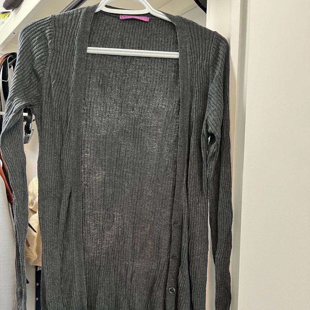 Long Ribbed Cardigan